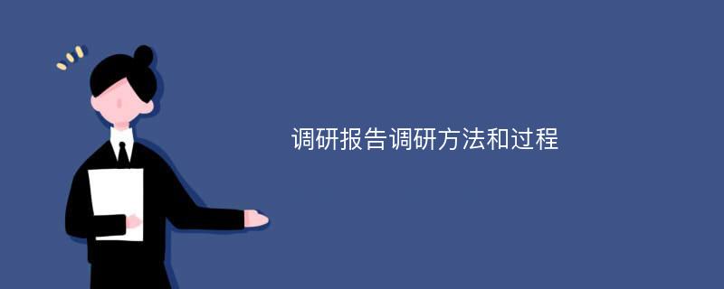 调研报告调研方法和过程